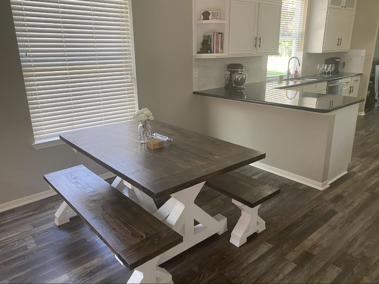 Custom Dining Table Farmhouse Country French Modern Rustic Solid