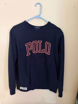 Polo Ralph Lauren Navy Crewneck Sweatshirt Youth Boys Size L 14/16