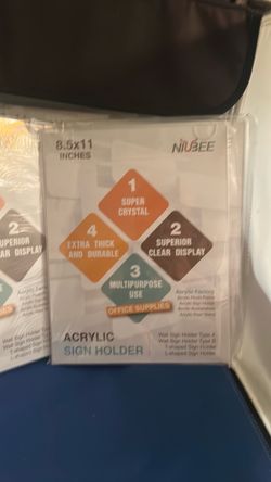 Niubee Acrylic Sign Holder