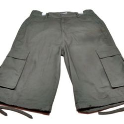 Access Original Fit Flat Front Cargo Pockets Shorts Mens Measures 36 Olive Green