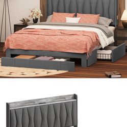 Gently used queen size bed frame.