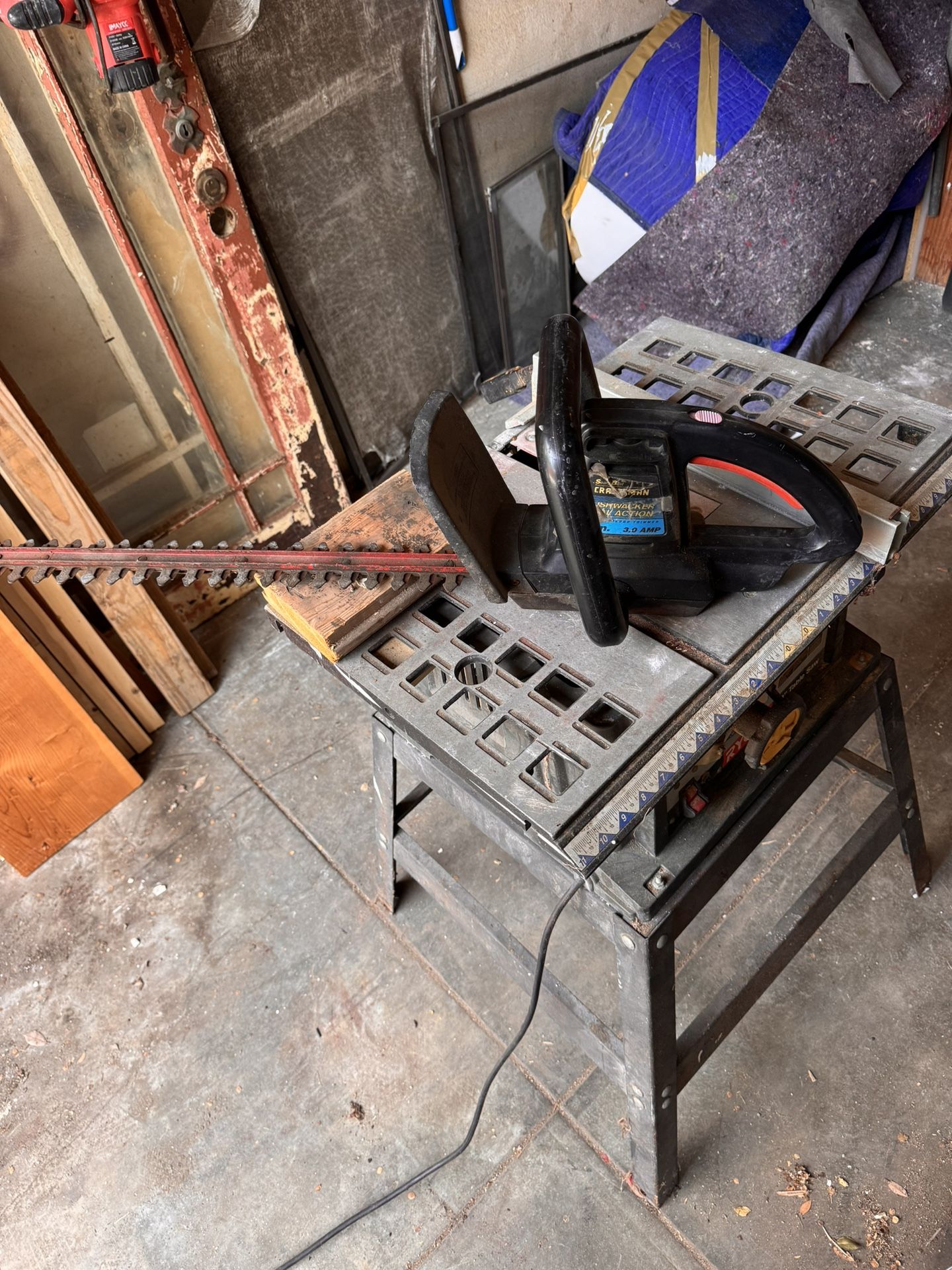 Old Ryobi Table Saw And Bushwacker