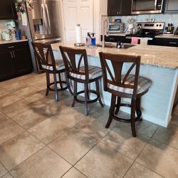 Three Counter Height Stools