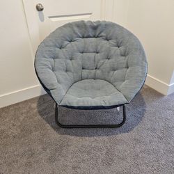 Jute Cotton Blend Dark Blue Hang-A-Round Lounge Chair