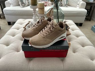 Skechers Uno Stacre  Men's 11 Wide Casual Shoes Sand Suede
