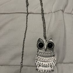 Silver Owl Necklace