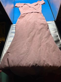 Purple off-shoulder long gown dress Medium