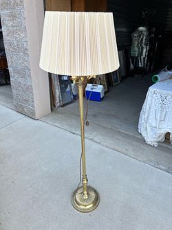 Vintage 6-Way Brass Floor Lamp - Hollywood Regency Elegant
