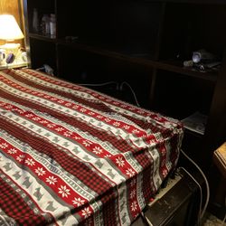 Bed with Headboard and frame has drawers really nice cherry wood 