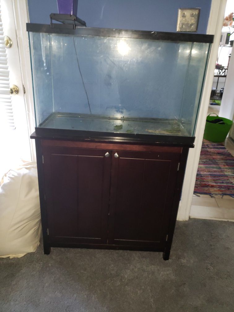 Fish tank with lid and stand