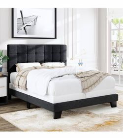 Queen size bed frame with mattress- gentle used