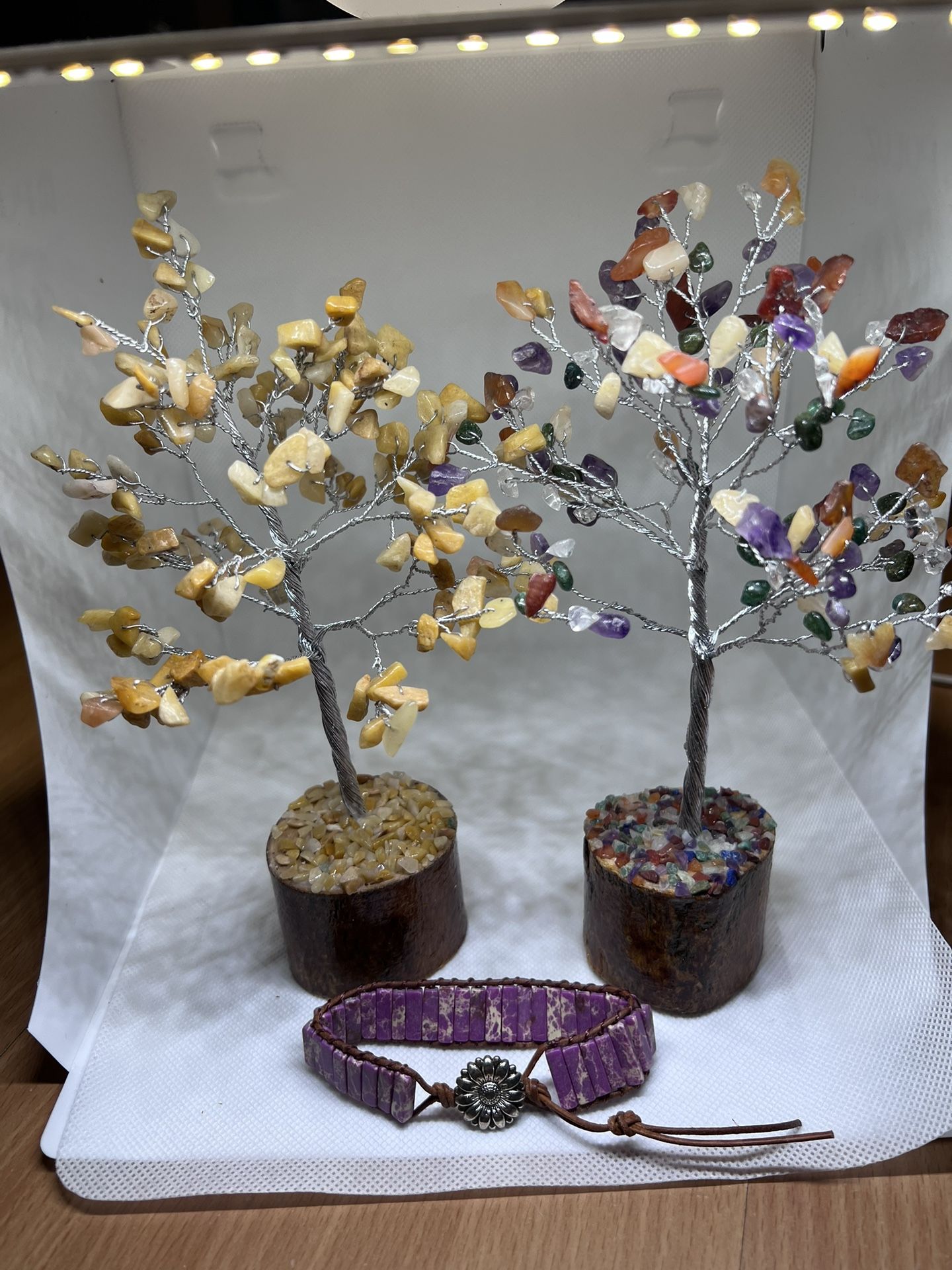 Quartz Trees And Bracelet 