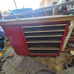 Used Craftsman Tool Cabinet with plywood Top