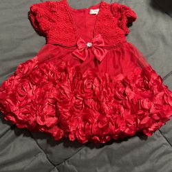 Red Dress Size 3-6 Months 