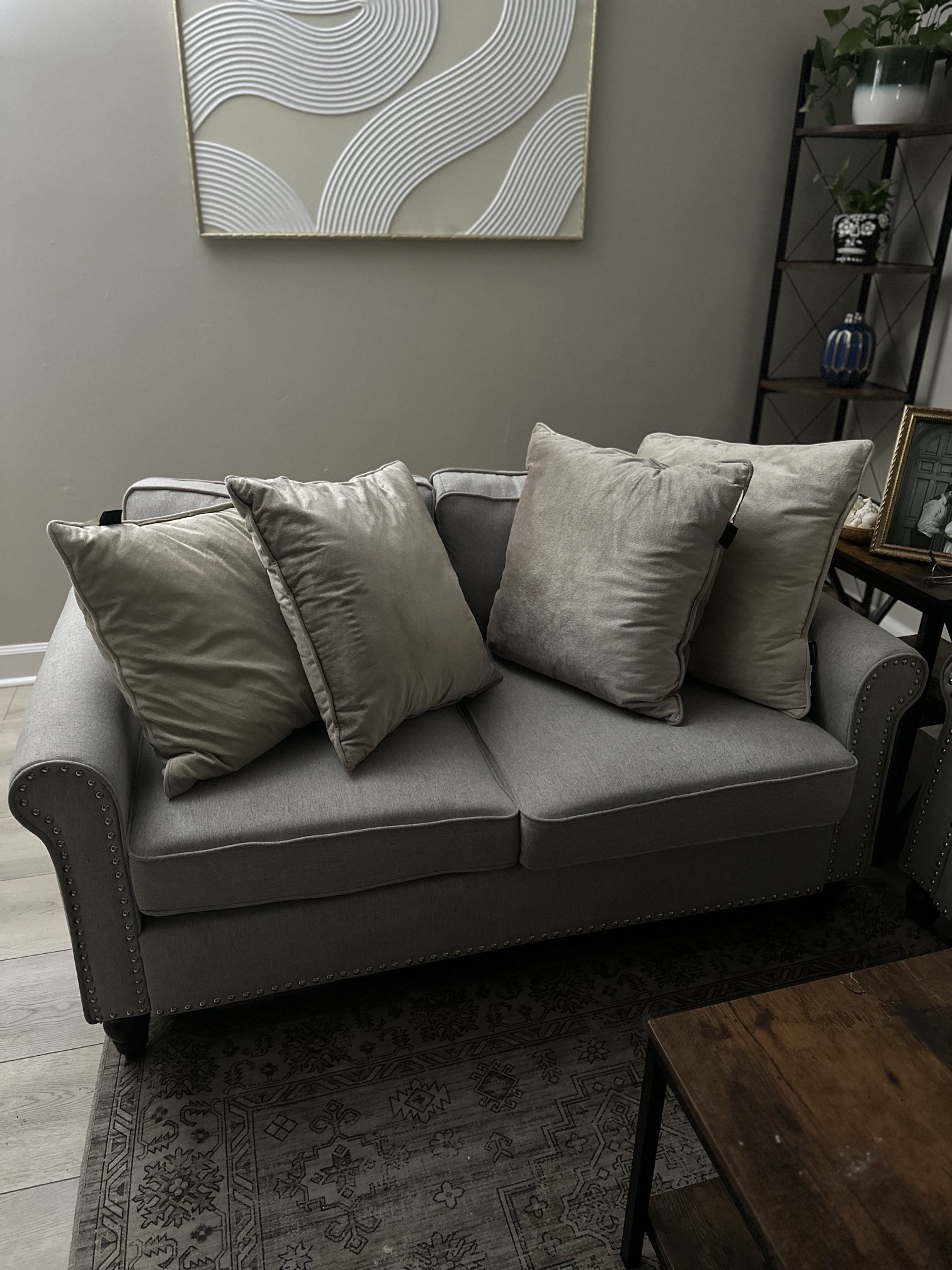 Both Sofas And Coffee Table $450