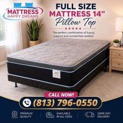 ✨ Brand New Full Size Mattress 14” Pillow Top – Premium Quality at the Best Price | All Sizes in Stock & Same-Day Delivery Available 🚚
