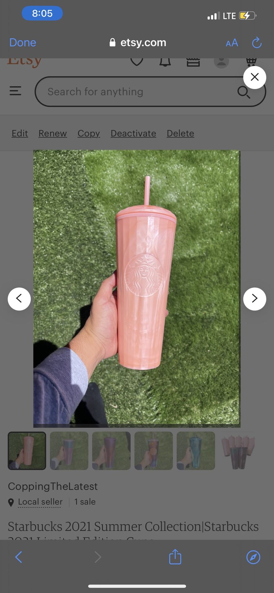 black starbucks reusable cold cup Black Starbucks Cup – Lolli & Dolli Gifts main image 1