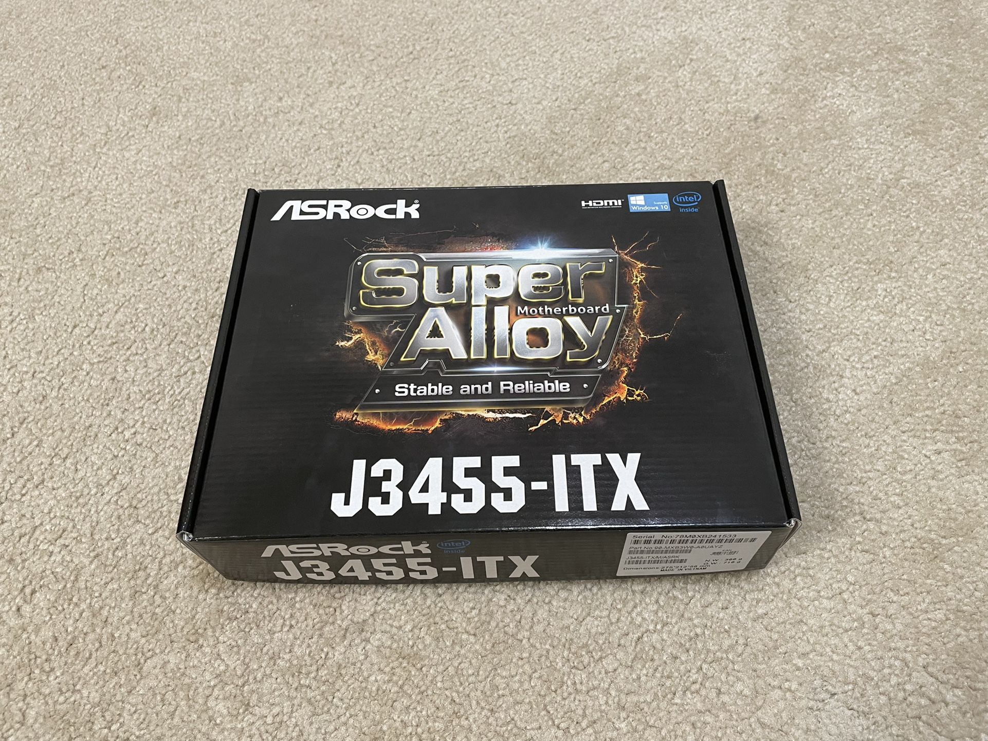 ASRock J3455-ITX Motherboard + CPU + Memory + WiFi