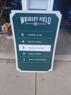 Wrigley Field Chicago Cubs Directory Sign