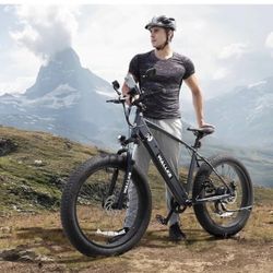 Wallke F2 Fat Tire 26" Electric Bike, 48V 10.4Ah Battery, Bafang 500W Motor, Shimano 7 Speed Gears Mountain Bike, Electric Bike for Adults
