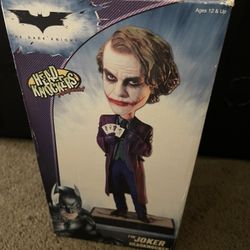 NECA The Dark Knight Joker Head Knockers Hand Painted Bobblehead