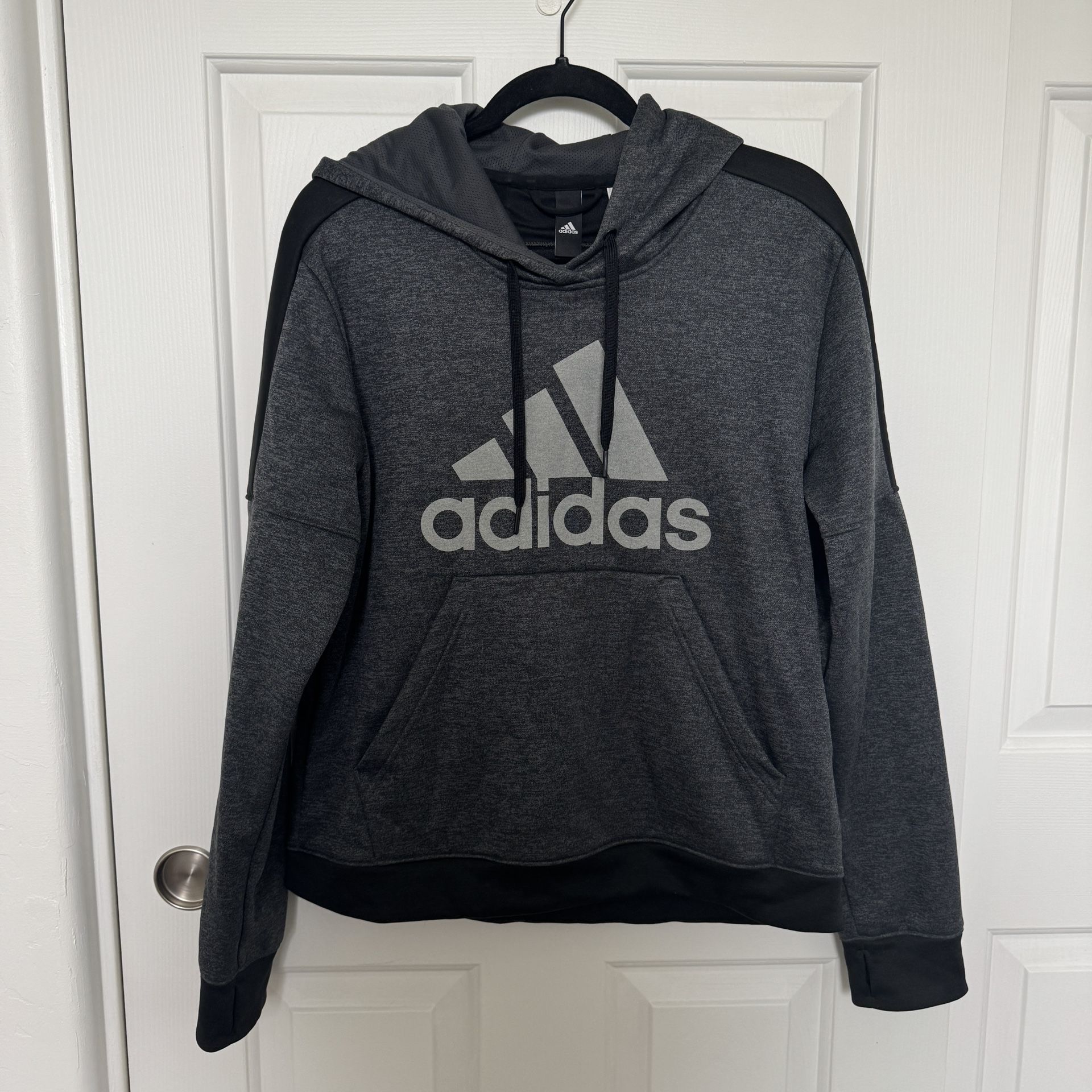 Hoodie - Adidas - Men’s - Grey - Size Large