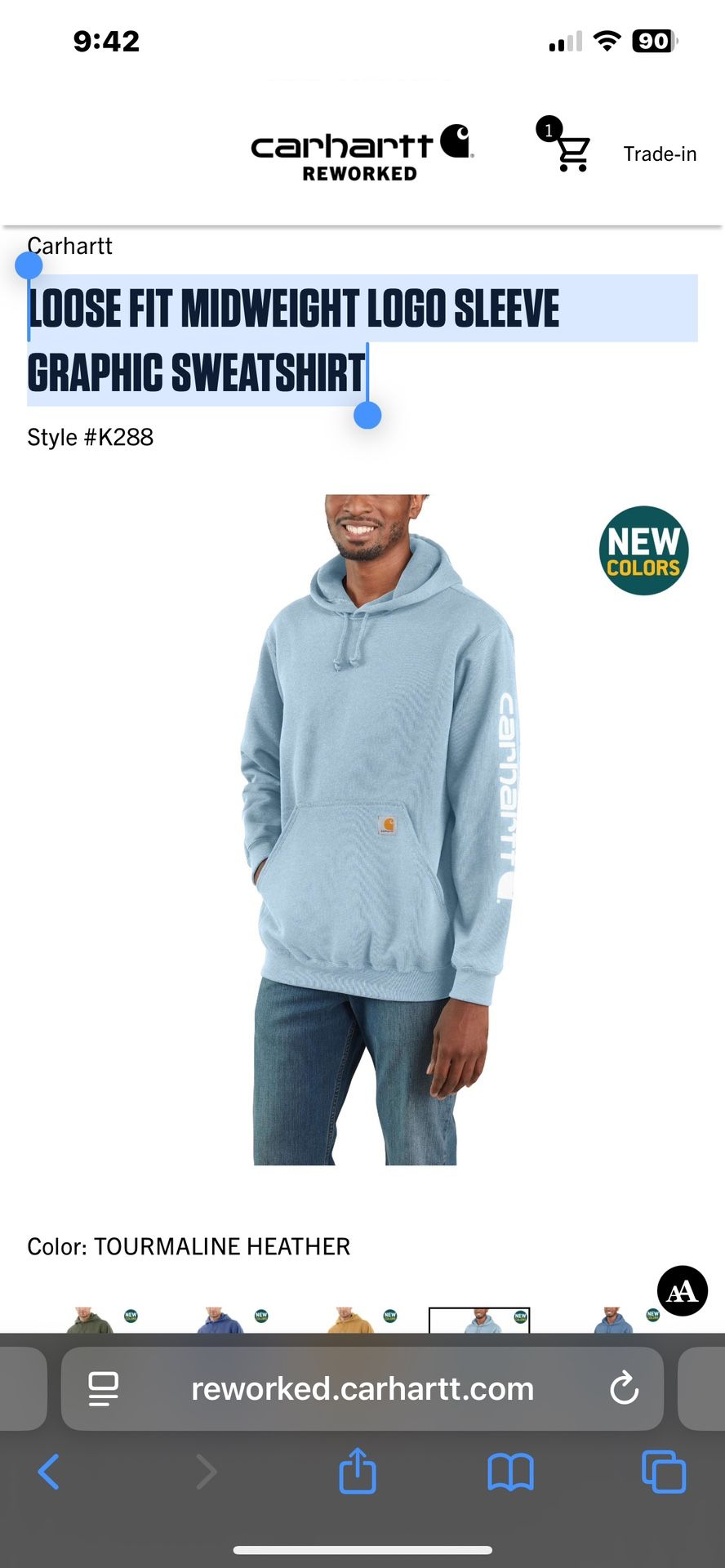 Carhartt LOOSE FIT MIDWEIGHT LOGO SLEEVE GRAPHIC SWEATSHIRT