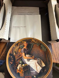 Norman Rockwell “Dreaming in the Attic” with box and COA