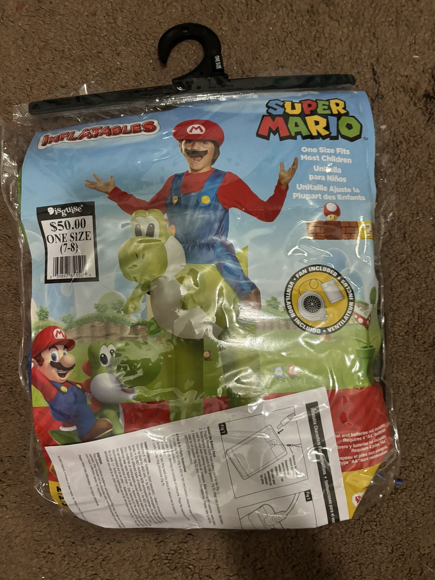 Inflatable Mario Riding Yoshi Costume