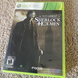 Xbox 360 Sherlock Holmes game 