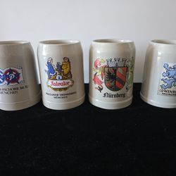 Vintage Stoneware German Beer Steins