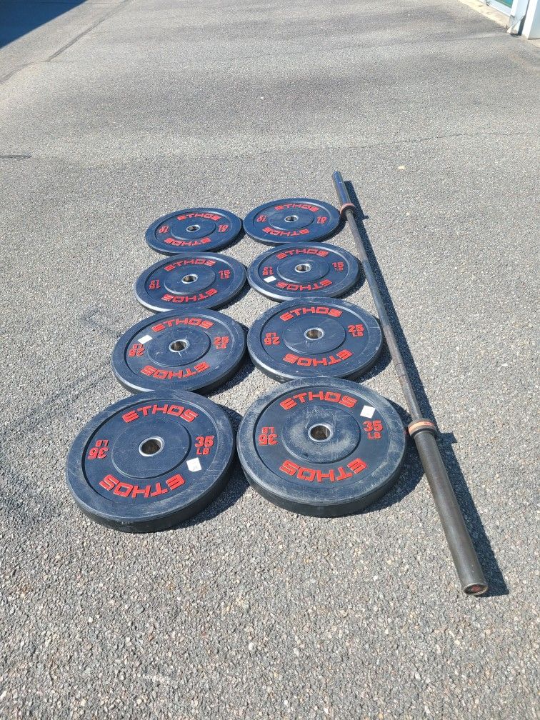 Ethos Bumper Set-215lbs 1000lbs Capacity Bar Cash Only