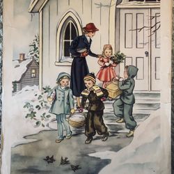 Vintage Southern Baptist Church Sunday School Nashville Tenn 1948 Print 12 X 27”