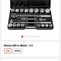 PITTSBURGH 3/4 in. Drive SAE Jumbo Socket Set, 20-Piece