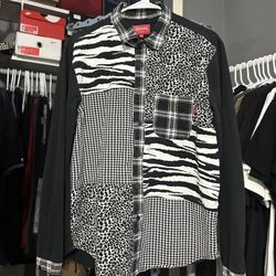 Supreme Animal Patchwork Twill Shirt 