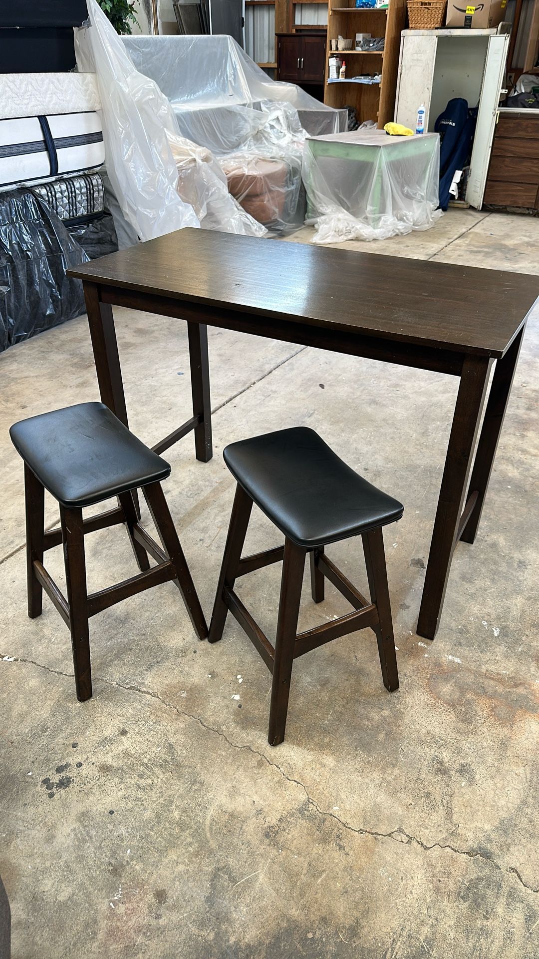 Bar Table With Two Benches