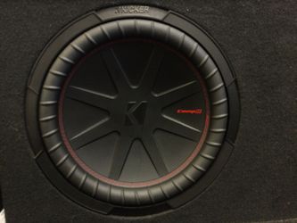 12” Kicker Comp R Dual Voice Coil 2-Ohm Loaded Subwoofer Enclosure