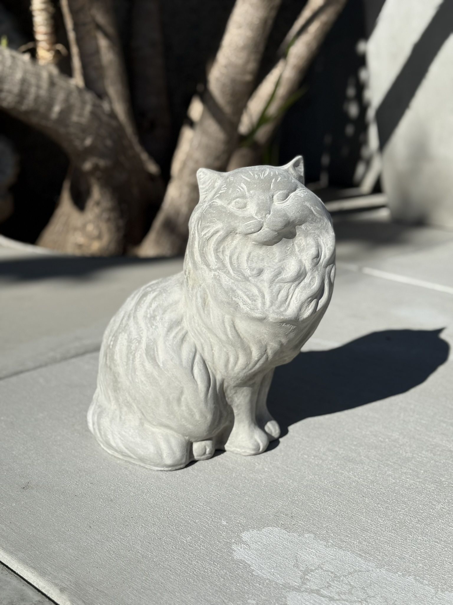 Cement Cat Statue