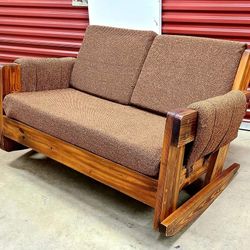Real Wood Rocking Bench