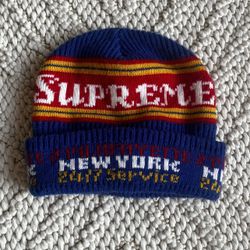 Supreme FW19 NYC Service Royal Blue Unisex Beanie/Hat Accessory