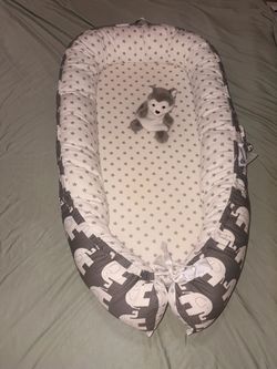 Baby Support Cushion for Newborn, 0-24 Months, Breathable Cotton Cover