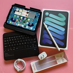 Apple ipad Mini 6th Generation (2021 model) 256GB With Box, keyboard, pencil & Accessories 