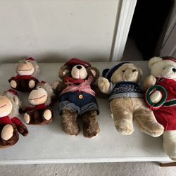 1980s Vintage High Quality Plush Animals - Teddy Bears, Monkey