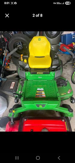 Ztrak Zero Turn John Deere Mower With Carry On Trailer....Low Hours