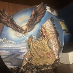 Hand Painted 3d Plate Nature Scene