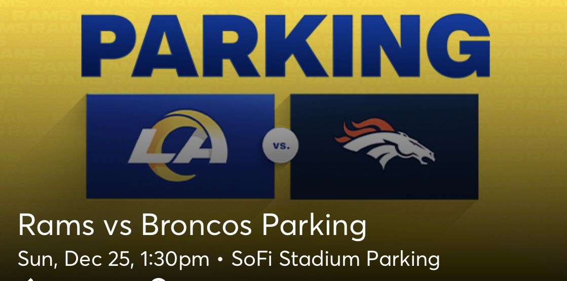 Rams Vs Broncos PURPLE PARKING PASS