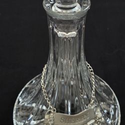 Vintage Cut Crystal Sherry Decanter (10.5"x6") With Label (3")