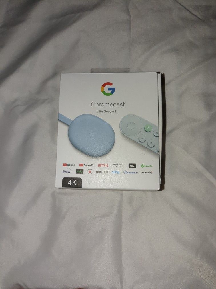 Google Chromecast With Google TV (4K) Streaming Stick Entertainment With Voice Search - Watch Movies, Shows, and Live  TV In 4K HDR - Blue