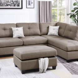 Sectional Sofa + Ottoman