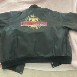 Disneyland Large Green Leather Jacket 